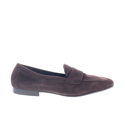 Zelli Italia Tasca Suede Slip On Mens Brown Loafers & Slip Ons Penny Shoes