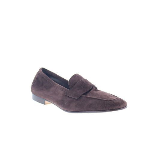 Zelli Italia Tasca Suede Slip On Mens Brown Loafers & Slip Ons Penny Shoes