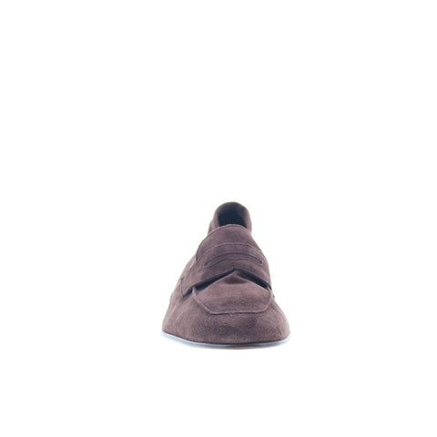 Zelli Italia Tasca Suede Slip On Mens Brown Loafers & Slip Ons Penny Shoes