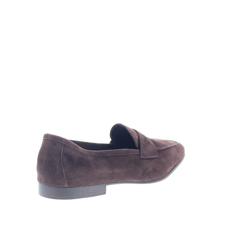Zelli Italia Tasca Suede Slip On Mens Brown Loafers & Slip Ons Penny Shoes