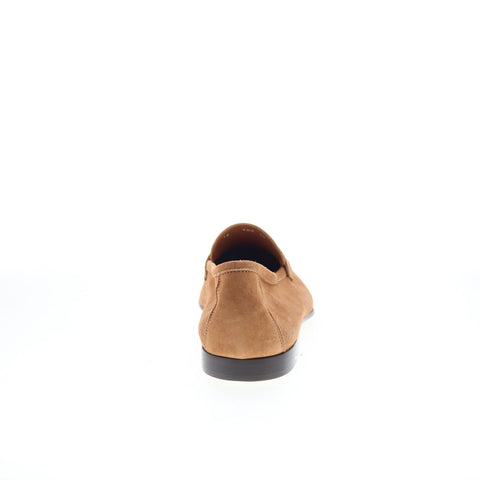 Zelli Italia Tasca Goat Suede Mens Brown Loafers & Slip Ons Penny Shoes