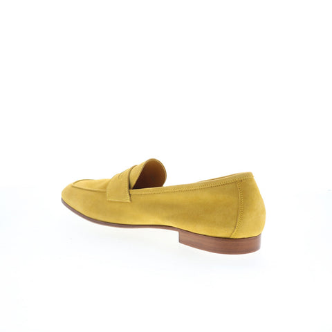 Zelli Italia Tasca Goat Suede Mens Yellow Loafers & Slip Ons Penny Shoes