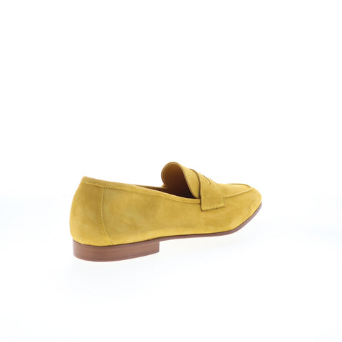 Zelli Italia Tasca Goat Suede Mens Yellow Loafers & Slip Ons Penny Shoes