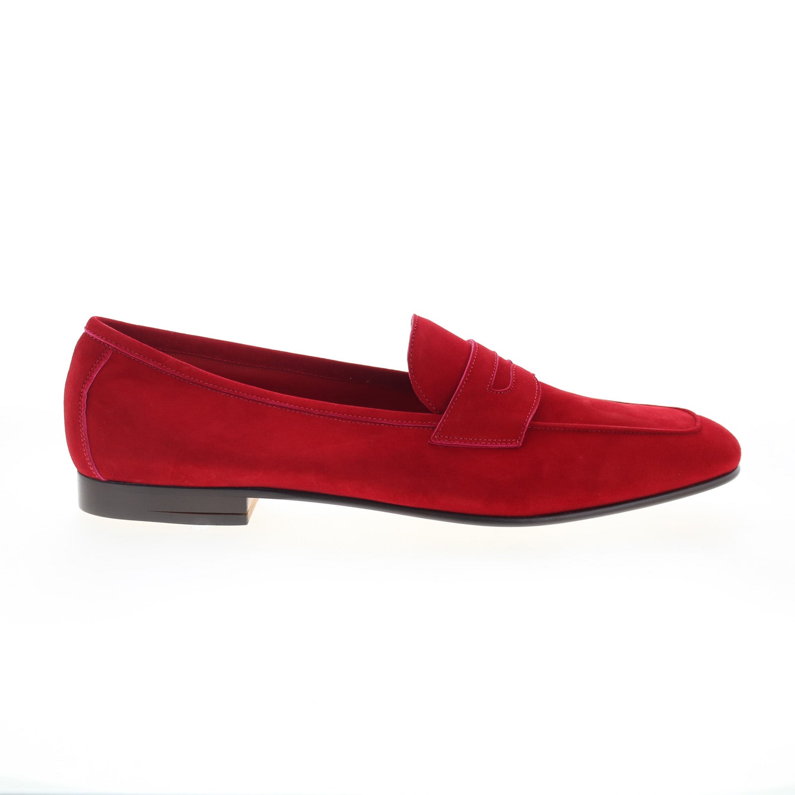 Zelli Italia Tasca Goat Suede Mens Red Loafers & Slip Ons  display picture 1