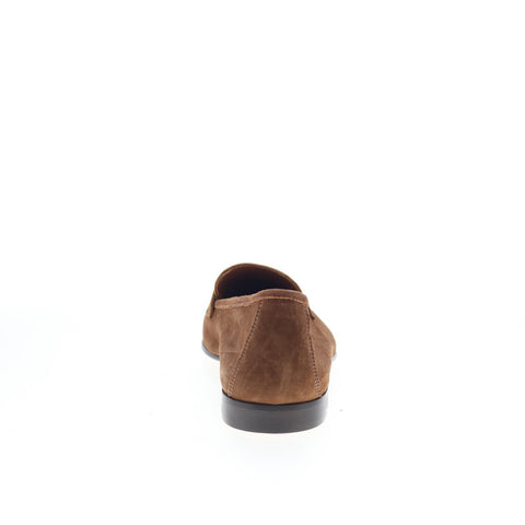 Zelli Italia Tasca Goat Suede Mens Brown Loafers & Slip Ons Penny Shoes