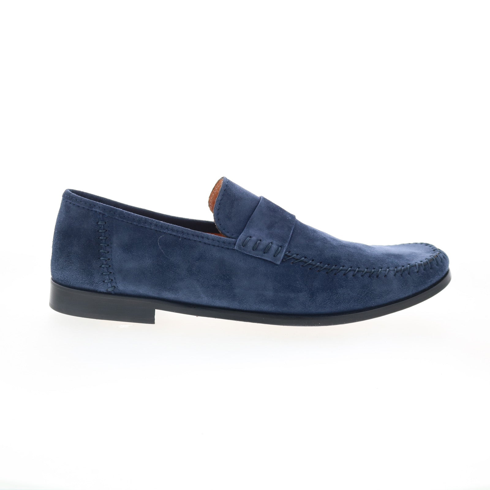 Zelli mens slip on shoes Roma Crocodile Penny Loafer in Navy by Zelli Italia main image 2