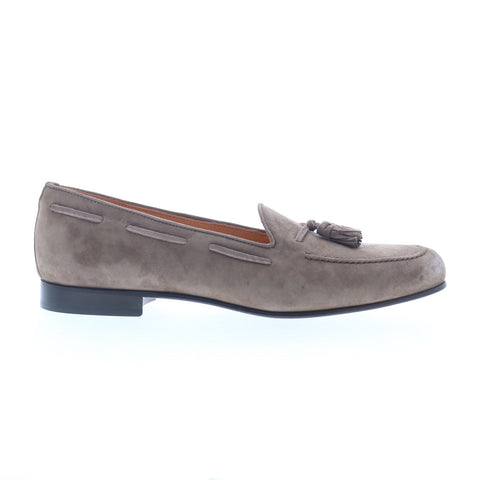 Zelli Italia Naples Goat Suede Tassel Loafer Mens Gray Loafers Casual Shoes
