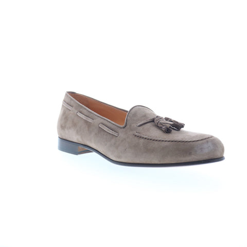 Zelli Italia Naples Goat Suede Tassel Loafer Mens Gray Loafers Casual Shoes