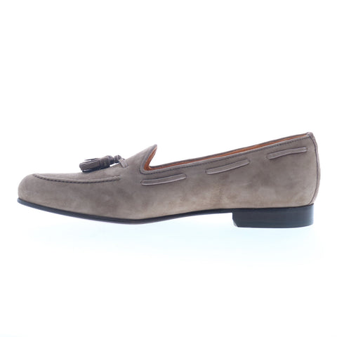 Zelli Italia Naples Goat Suede Tassel Loafer Mens Gray Loafers Casual Shoes