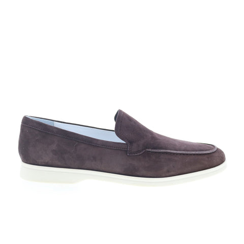 Zelli Italia Livorno Goat Suede Mens Brown Loafers & Slip Ons Casual Shoes