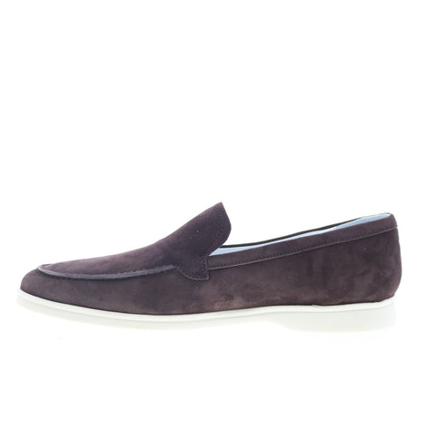 Zelli Italia Livorno Goat Suede Mens Brown Loafers & Slip Ons Casual Shoes