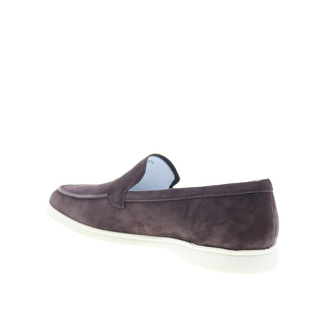 Zelli Italia Livorno Goat Suede Mens Brown Loafers & Slip Ons Casual Shoes