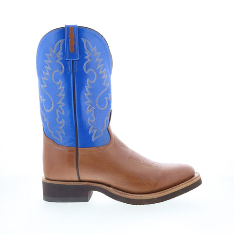 Jama Old West 1638M Mens Brown Wide Leather Cowboy Western Boots