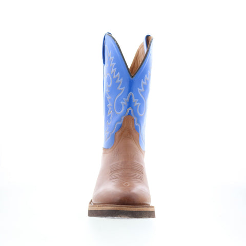 Jama Old West 1638M Mens Brown Wide Leather Cowboy Western Boots