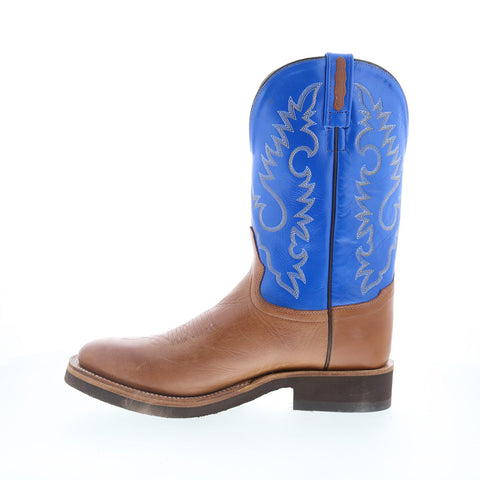 Jama Old West 1638M Mens Brown Wide Leather Cowboy Western Boots