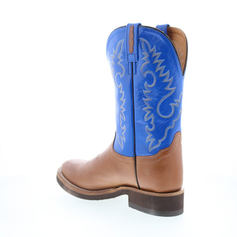 Jama Old West 1638M Mens Brown Wide Leather Cowboy Western Boots