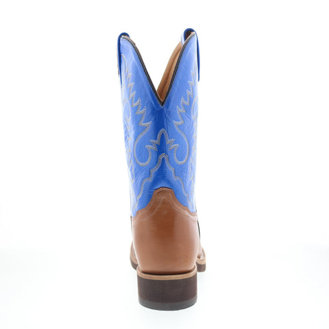 Jama Old West 1638M Mens Brown Wide Leather Cowboy Western Boots