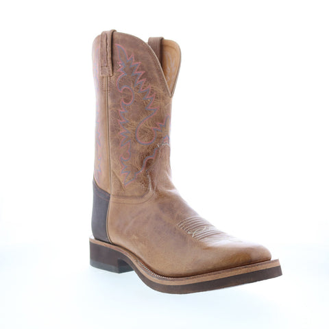 Jama Old West 1639M Mens Brown Wide Leather Cowboy Western Boots