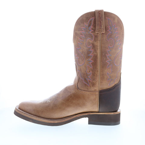 Jama Old West 1639M Mens Brown Wide Leather Cowboy Western Boots