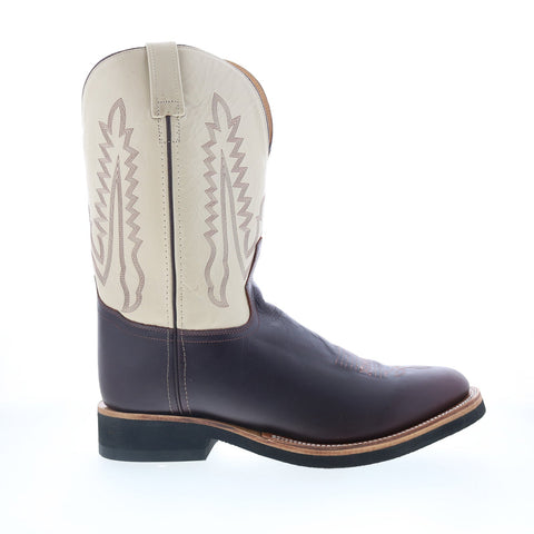 Jama Old West 1642M Mens Brown Wide Leather Cowboy Western Boots