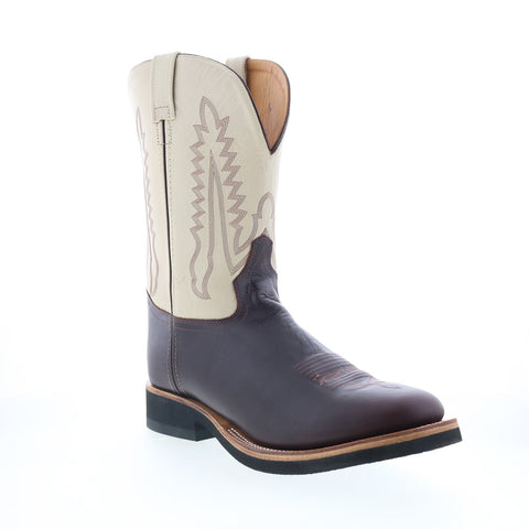 Jama Old West 1642M Mens Brown Wide Leather Cowboy Western Boots