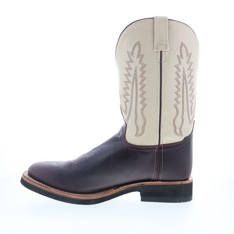 Jama Old West 1642M Mens Brown Wide Leather Cowboy Western Boots