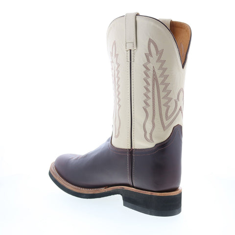 Jama Old West 1642M Mens Brown Wide Leather Cowboy Western Boots