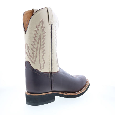 Jama Old West 1642M Mens Brown Wide Leather Cowboy Western Boots