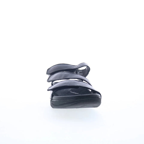 Drew Angela 17023-12 Womens Black Narrow Leather Strap Strap Sandals Shoes