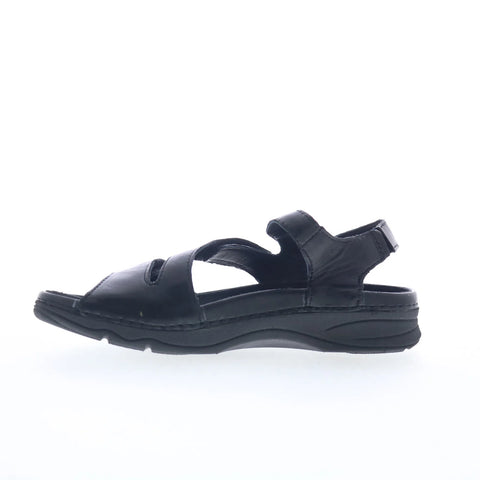 Drew Angela 17023-12 Womens Black Narrow Leather Strap Strap Sandals Shoes