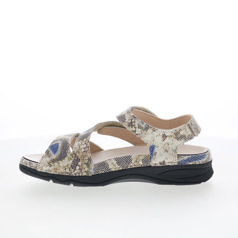 Drew Angela 17023-2C Womens Beige Narrow Leather Strap Strap Sandals Shoes