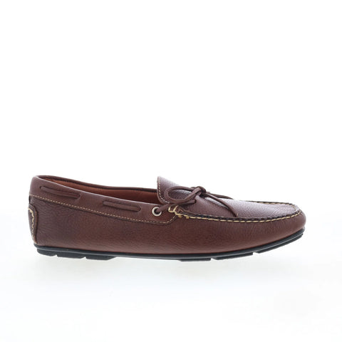 T.B. Phelps 171-05 Mens Brown Leather Lace Up Loafers & Slip Ons Boat Shoes