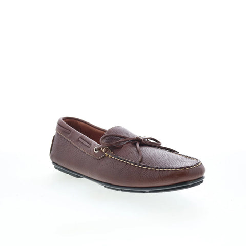 T.B. Phelps 171-05 Mens Brown Leather Lace Up Loafers & Slip Ons Boat Shoes