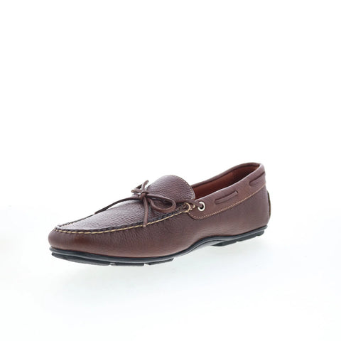 T.B. Phelps 171-05 Mens Brown Leather Lace Up Loafers & Slip Ons Boat Shoes