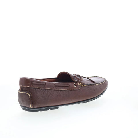 T.B. Phelps 171-05 Mens Brown Leather Lace Up Loafers & Slip Ons Boat Shoes