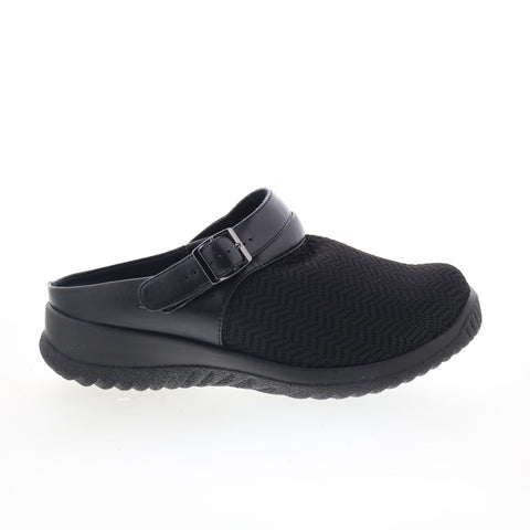 Drew Savannah 17100-1Z Womens Black Extra Wide Canvas Clog Flats Shoes