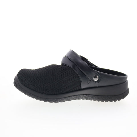 Drew Savannah 17100-1Z Womens Black Extra Wide Canvas Clog Flats Shoes