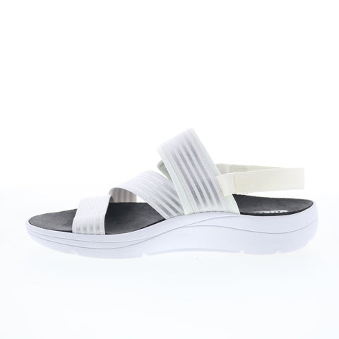 Drew Sutton 17201-02 Womens White Synthetic Strap Slingback Sandals Shoes
