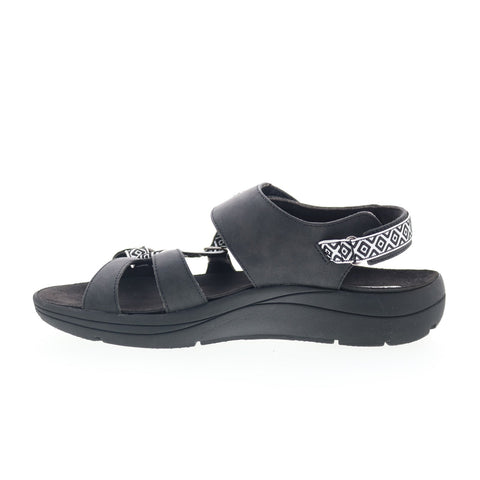 Drew Sloan 17202-080 Womens Black Wide Canvas Sport Sandals Shoes