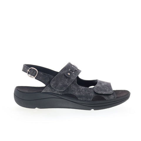 Drew Selina 17203-12 Womens Black Synthetic Slingback Sandals Shoes