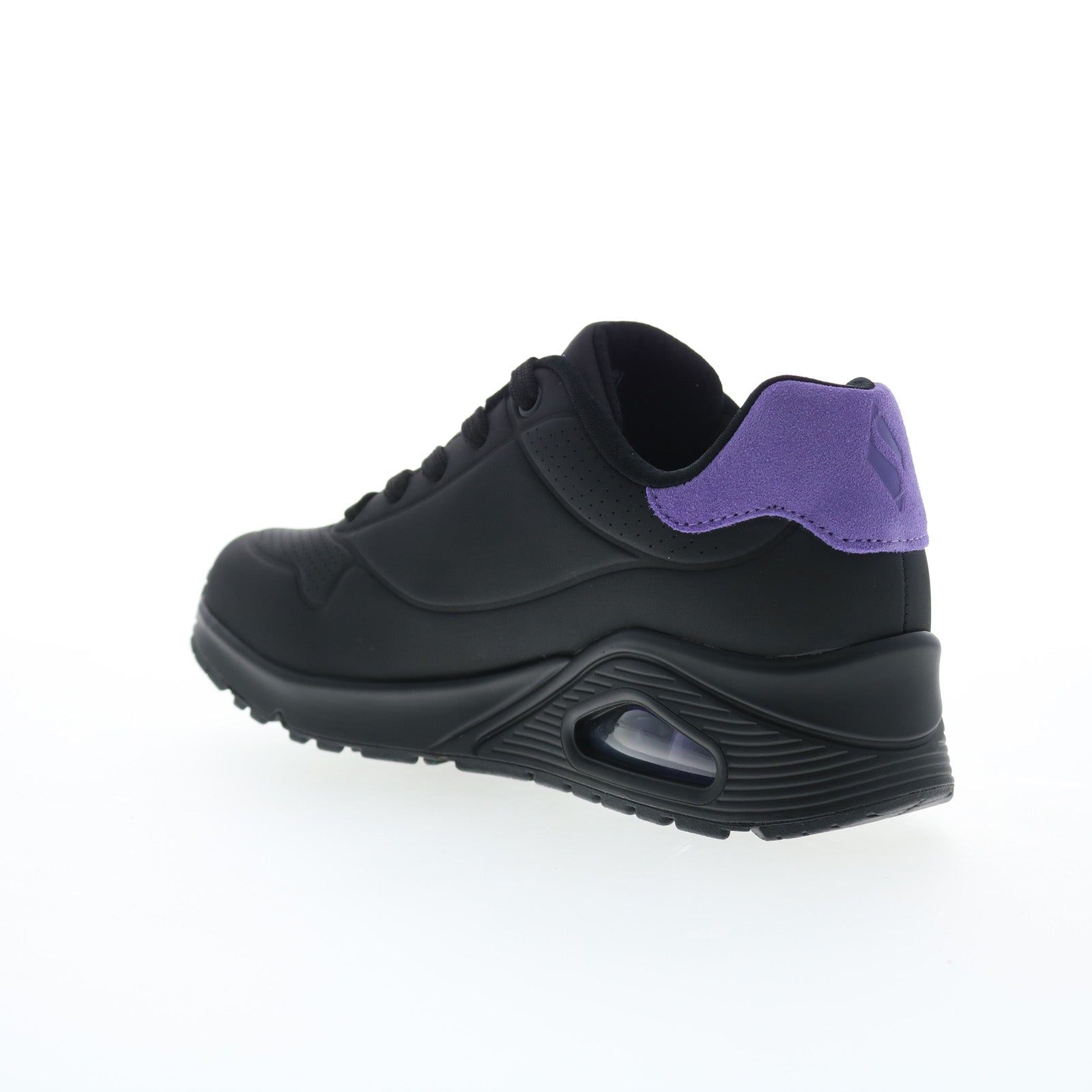 eri ENOF ブラウン DEAR Skechers 177092 Black/Purple Uno Stand on Air Memory Foam Lace Up