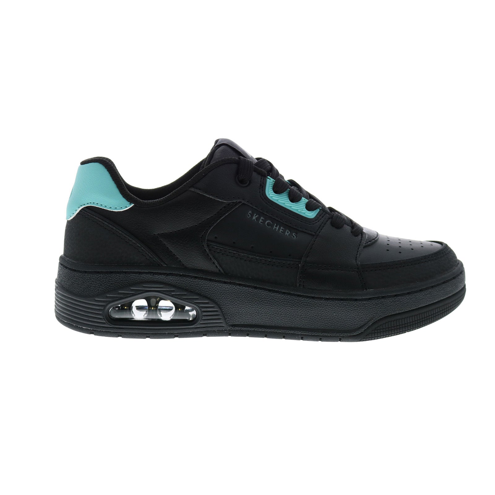 ★show★ Skechers Uno Court Courted 177710 Womens Black Lifestyle Sneakers