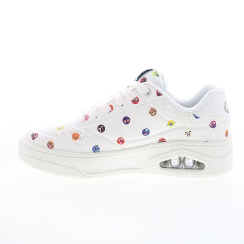 Skechers Uno Court Vexx Multi Moji Womens White Lifestyle Sneakers Shoes