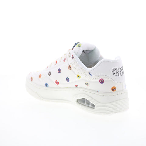 Skechers Uno Court Vexx Multi Moji Womens White Lifestyle Sneakers Shoes