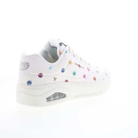 Skechers Uno Court Vexx Multi Moji Womens White Lifestyle Sneakers Shoes