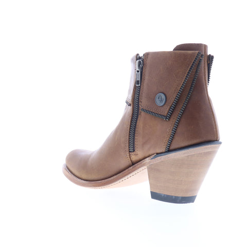 Jama Old West Leather Upper 18160 Womens Brown Cowboy Western Boots