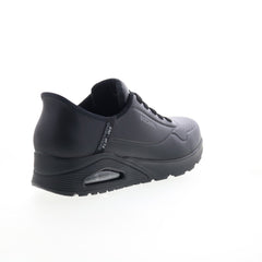 カフェタイム6 Skechers Uno Easy Air 183005 Mens Black Synthetic Lifestyle