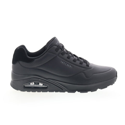 Skechers Uno - Tailored Air 183007-BBK Mens Black Lifestyle Sneakers Shoes