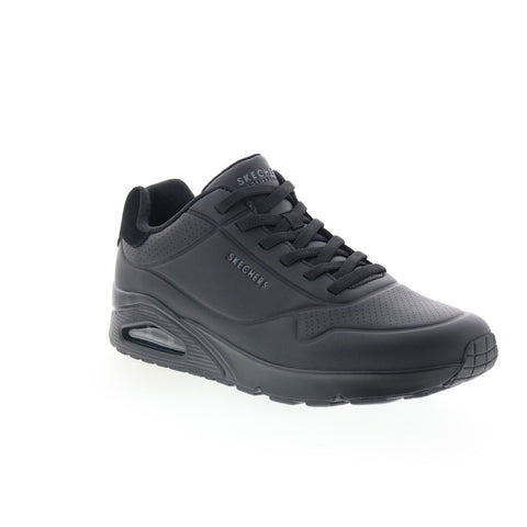 Skechers Uno - Tailored Air 183007-BBK Mens Black Lifestyle Sneakers Shoes