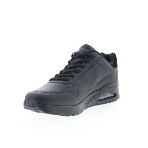 Skechers Uno - Tailored Air 183007-BBK Mens Black Lifestyle Sneakers Shoes